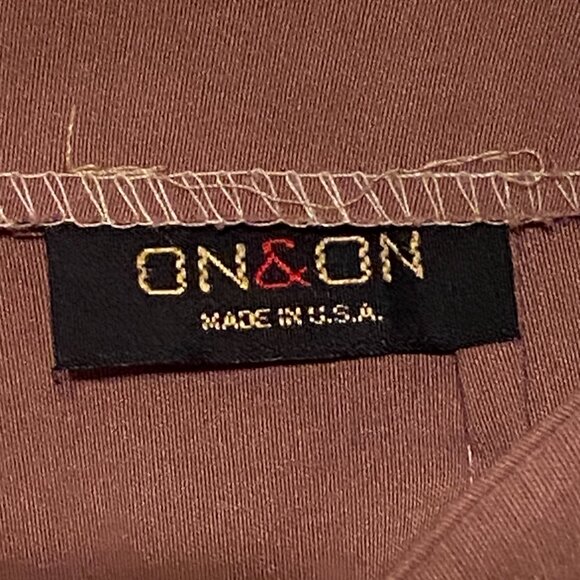 ON&ON Brown Stretch Pants Back Zipper Seamless Waist Boot Cut Approx Size (M) - Picture 5 of 5